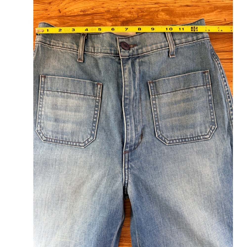 DOEN Maritime Jean Patch Pocket Jeans Size 28 in Menton Wash Blue Made in USA - Picture 7 of 15